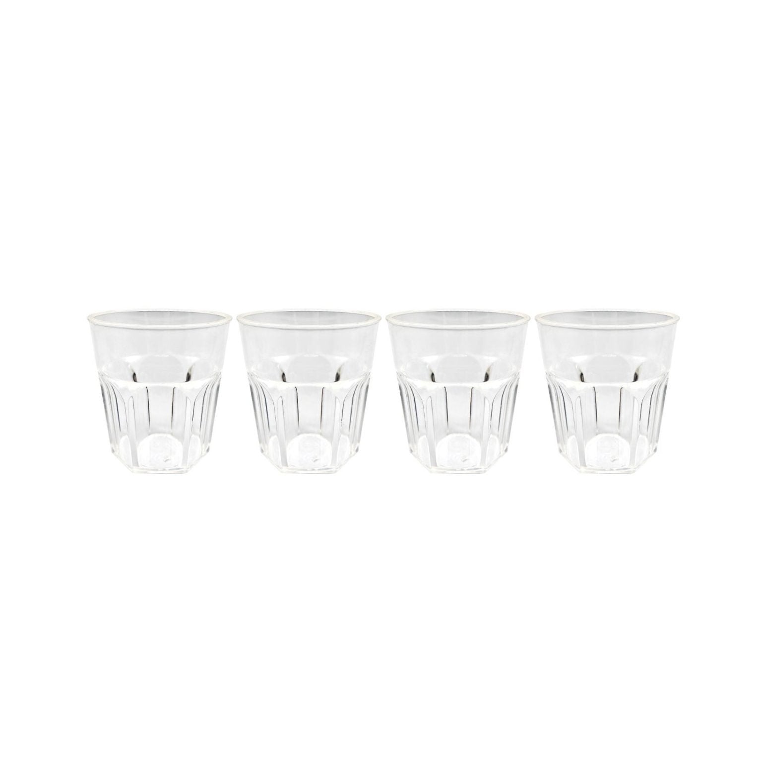270ml Reusable Plastic Tumbler Clear Pk4