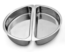 Partition Pan Half Moon/ For Round 7 Ltrs Chafing Dish