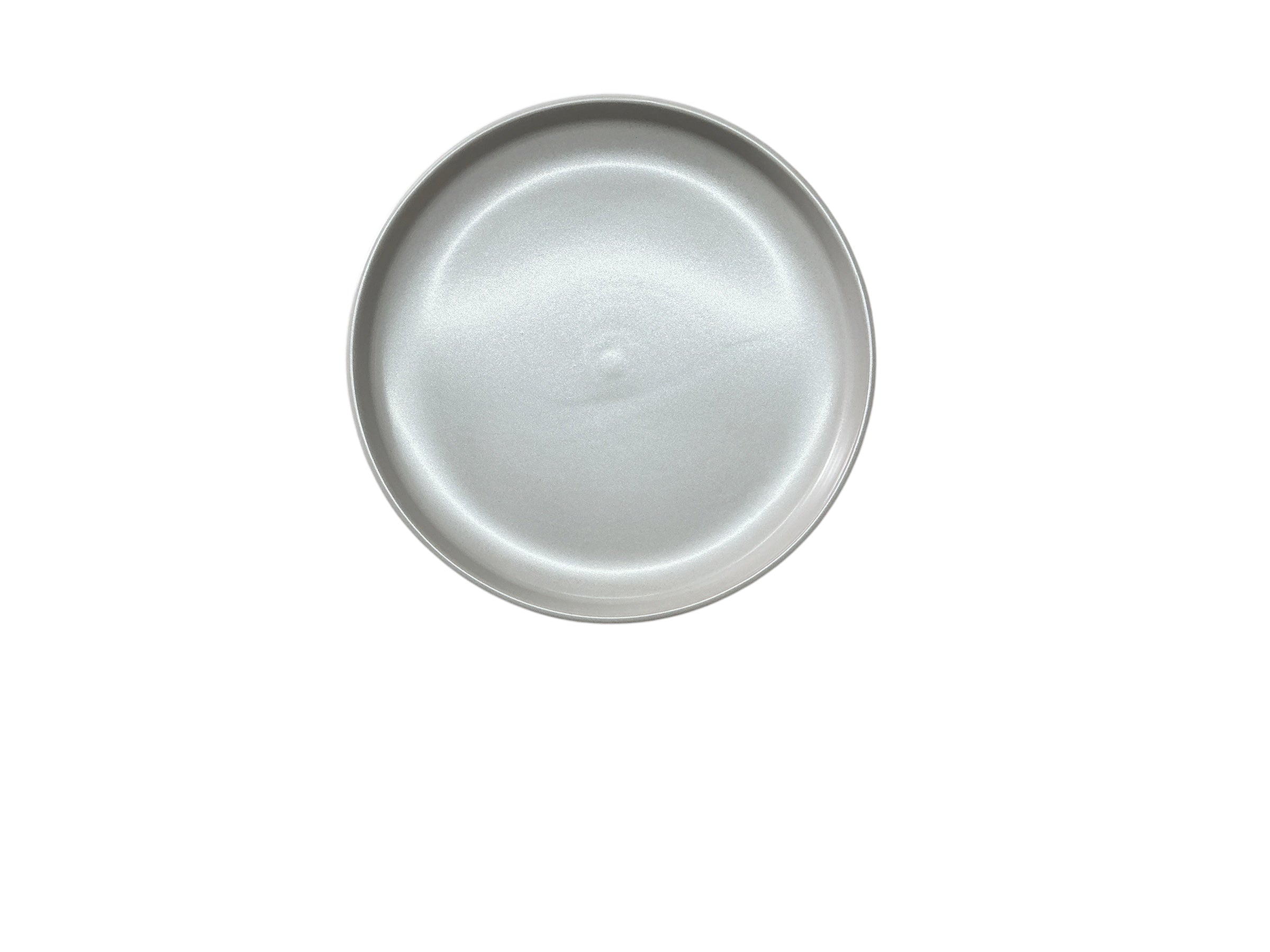 Matte White sand Ceramic Round plate  8"