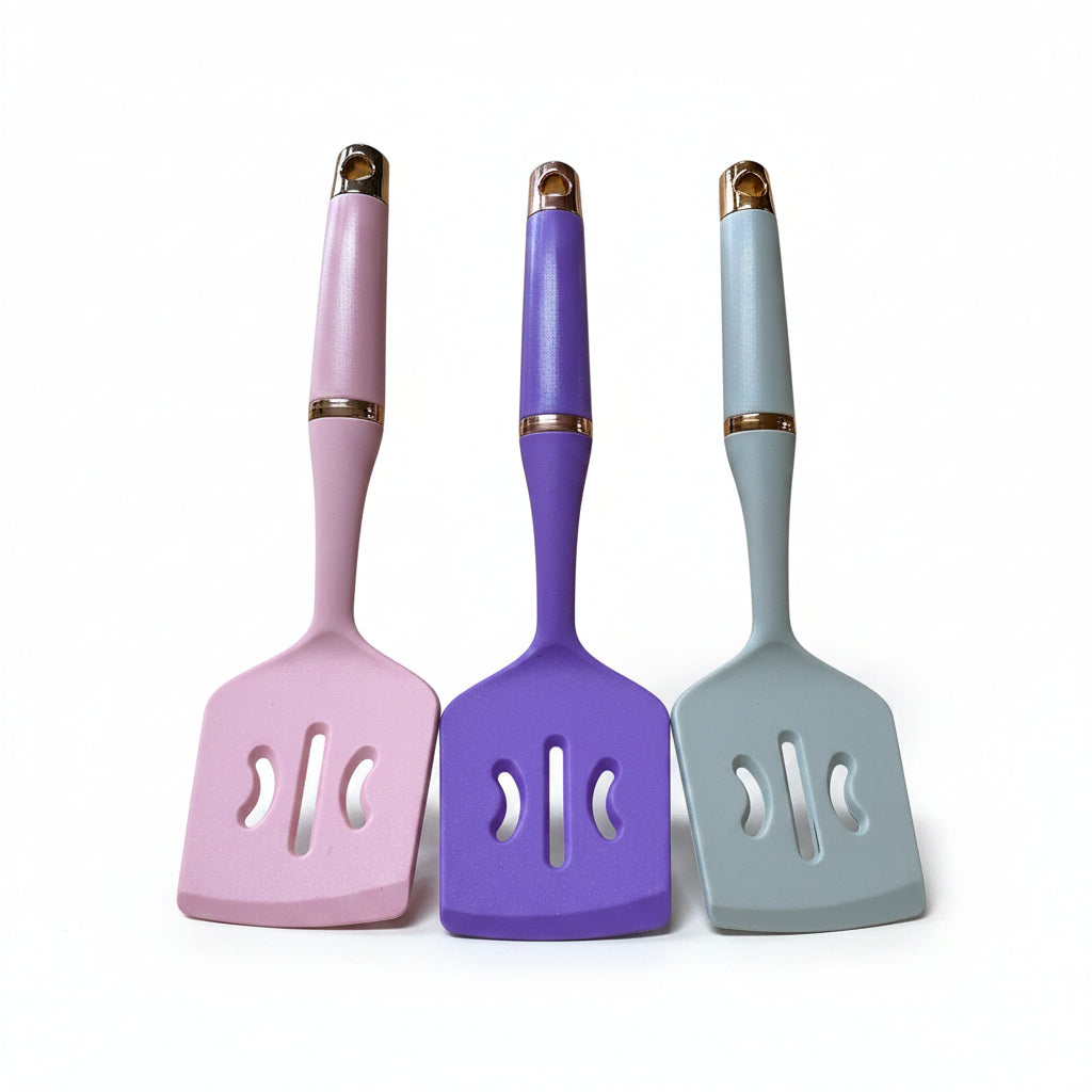 Heavy Duty Silicon Slotted Turner assorted colours 1PC