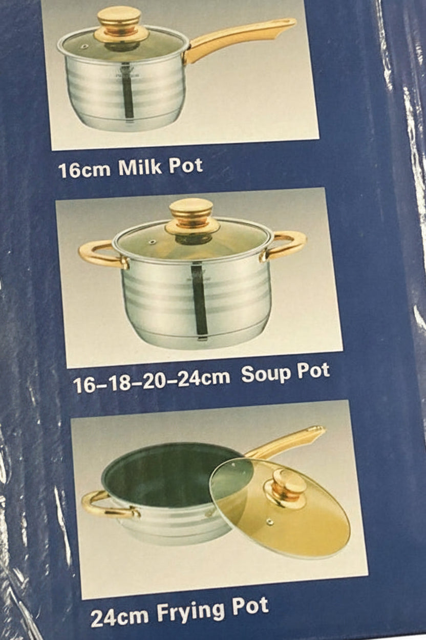 SS MILK POT 16cm with Glass lid and Handle