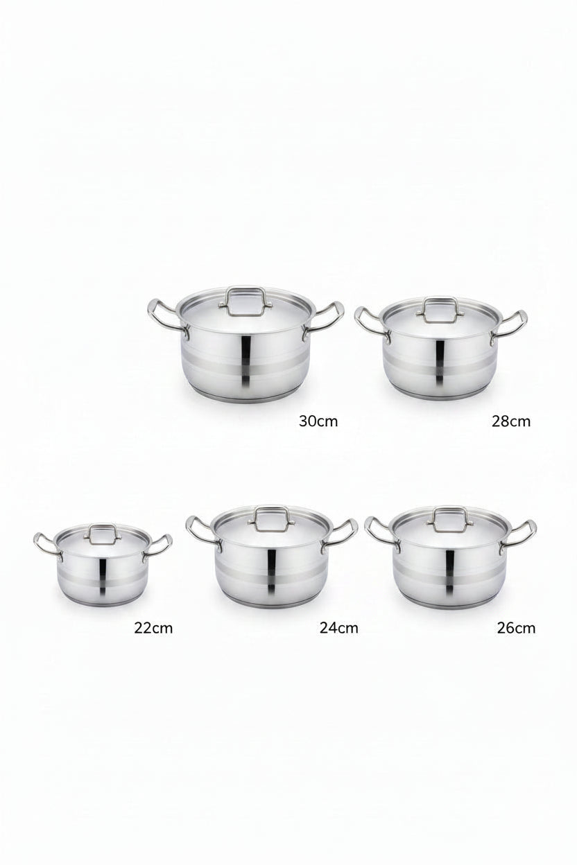SS Stockpot with SS Lid 30cm 1pc
