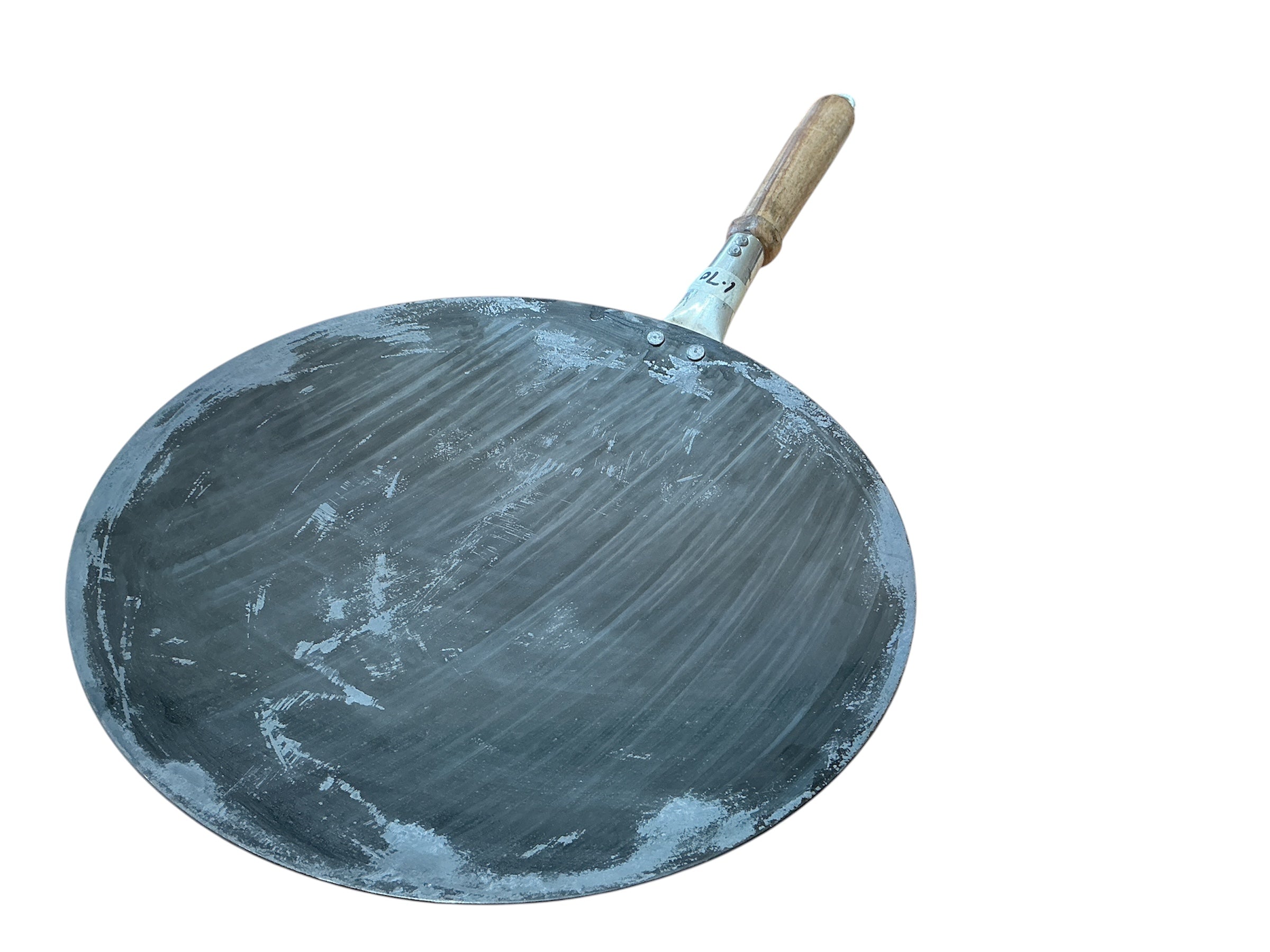 Iron Hot Plate/ Tawa with Wooden Handle 35cm