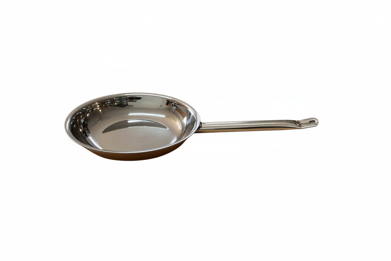 Commercial HD SS  Frying Pan with lid 2mm thickness 310mm 1pc
