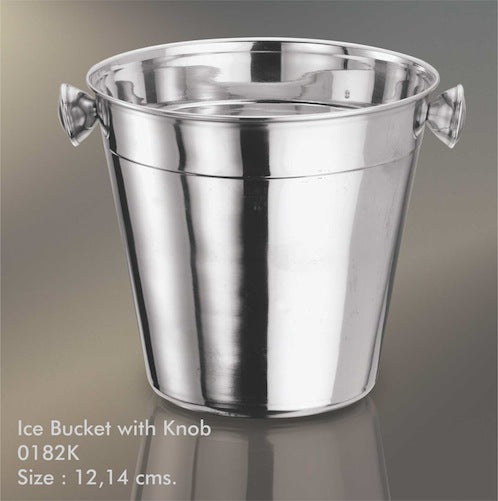 Ice Bucket Silver Touch W/Knob 2qt