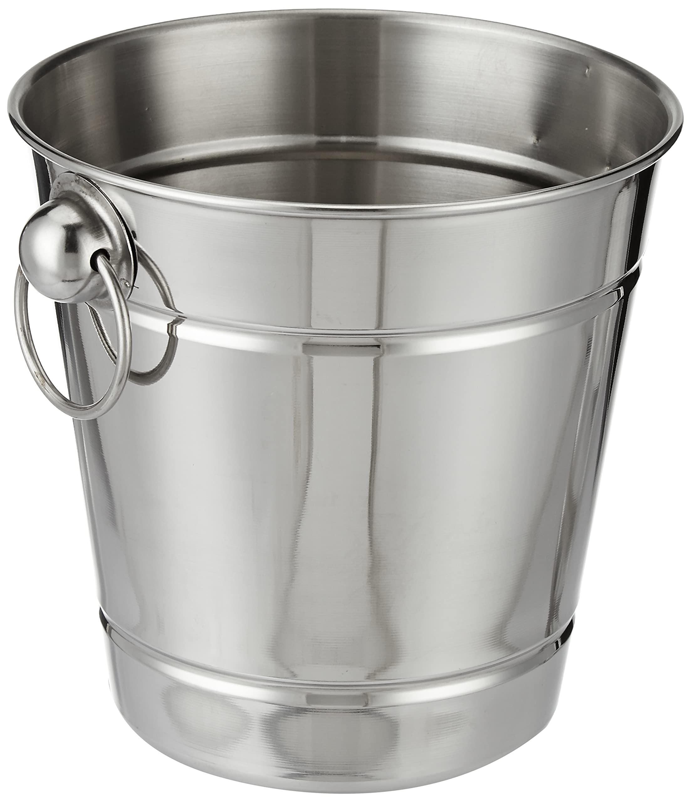 Ice Bucket Step W/Ring Hdl"Silver Touch