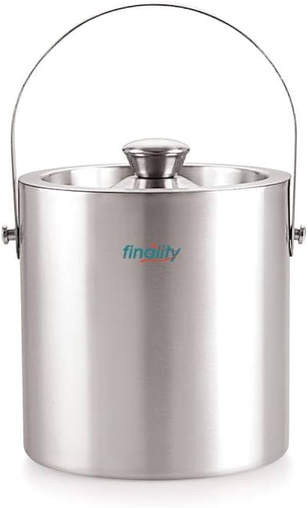 SS Ice Bucket (Double Wall)Dome with Lid 1 pc
