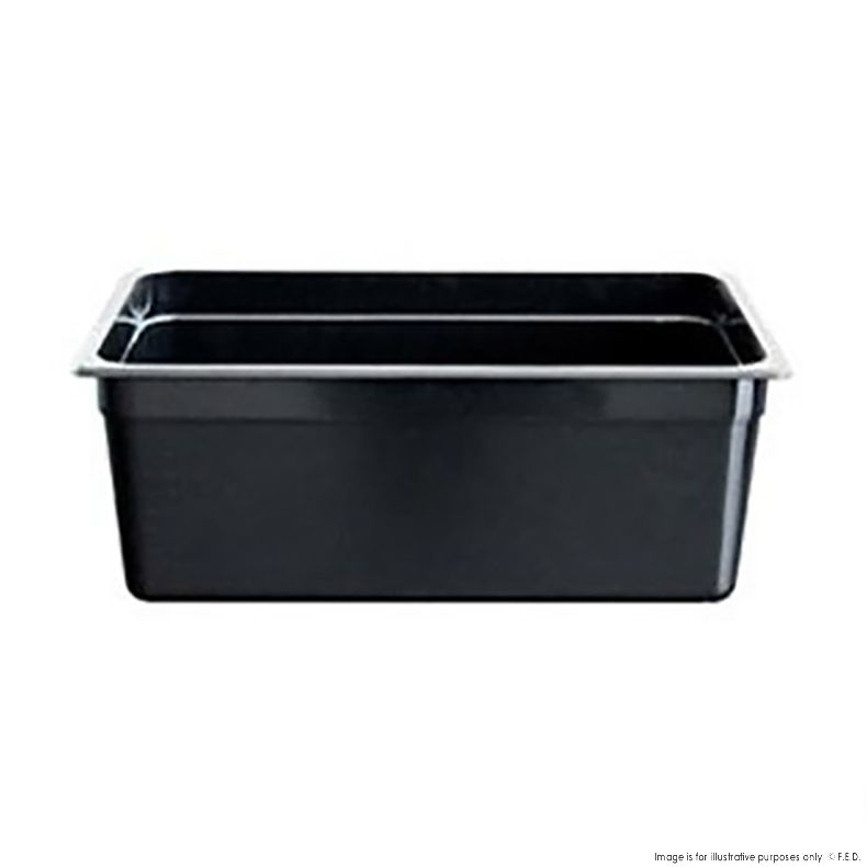 Food Tek Black Poly 1/1 x 65 mm Gastronorm Pan