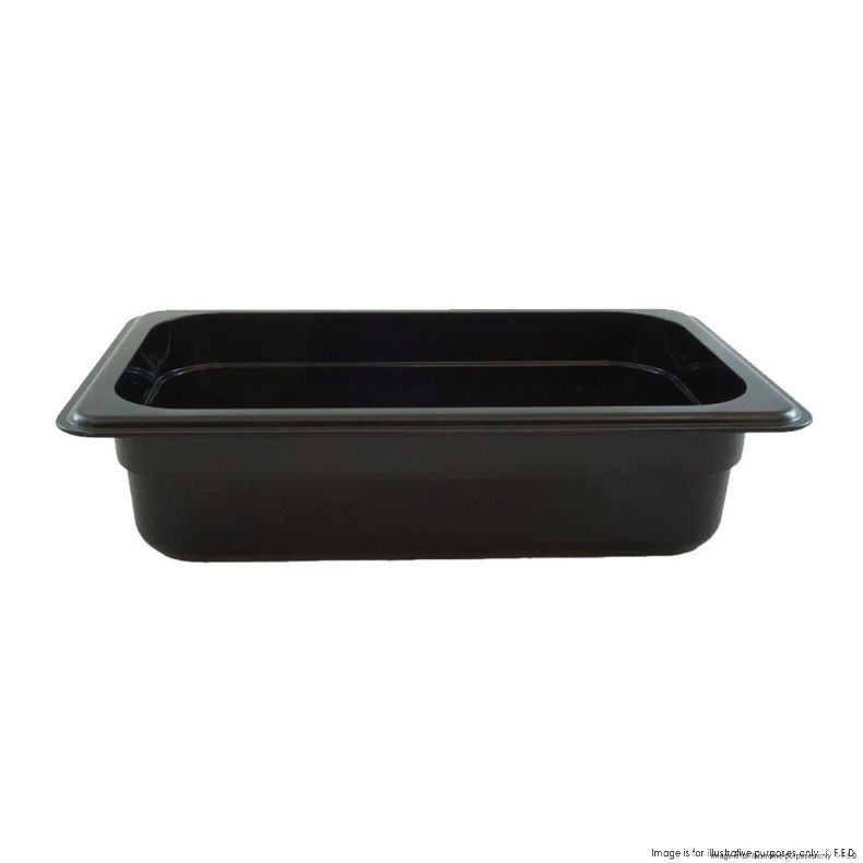 Black Poly 1/3 x 65 mm Gastronorm Pan  JW-P132B  (1 Pack)