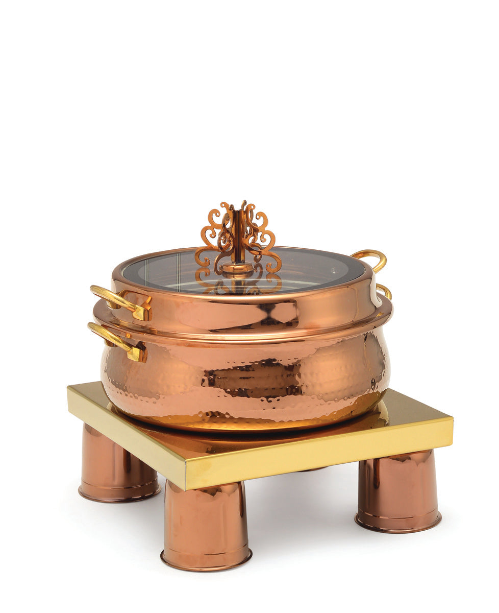 Stainless Steel Round 5 Ltrs Chafing Dish with KL chowki