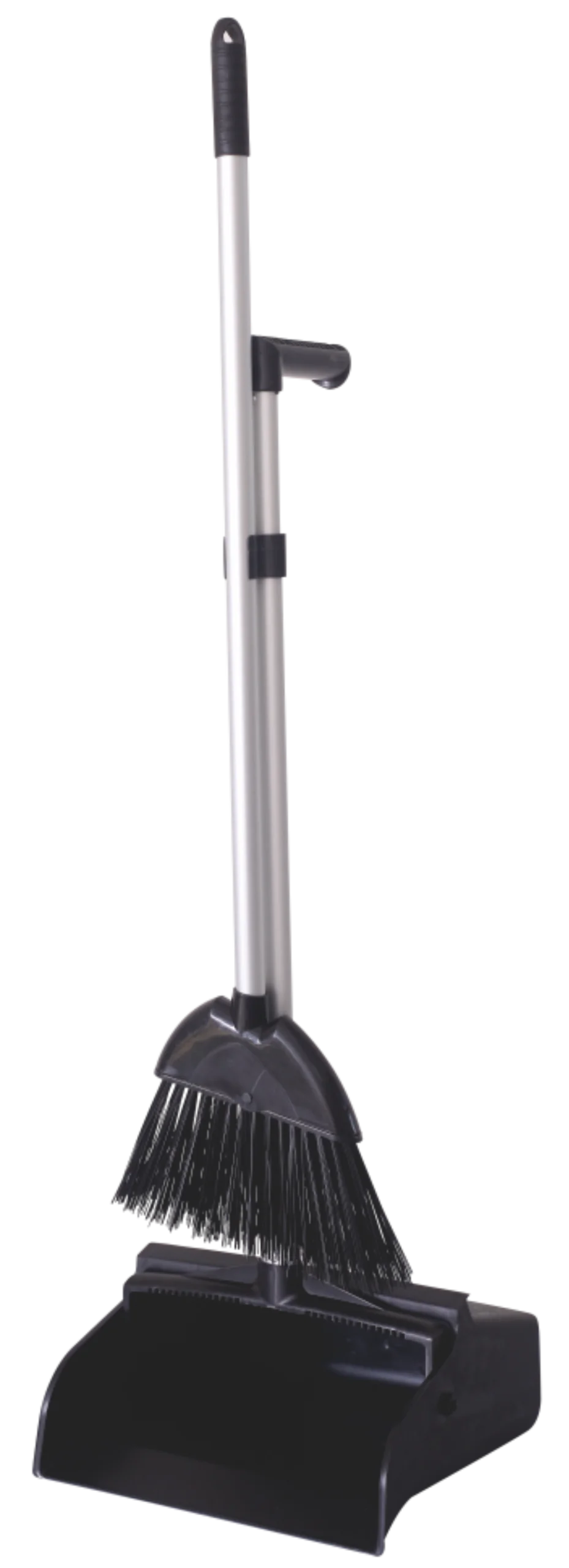 LOBBY DUST PAN AND BROOM SET -BLACK