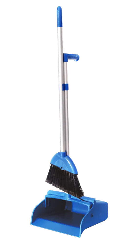 LOBBY DUST PAN AND BROOM SET -BLUE