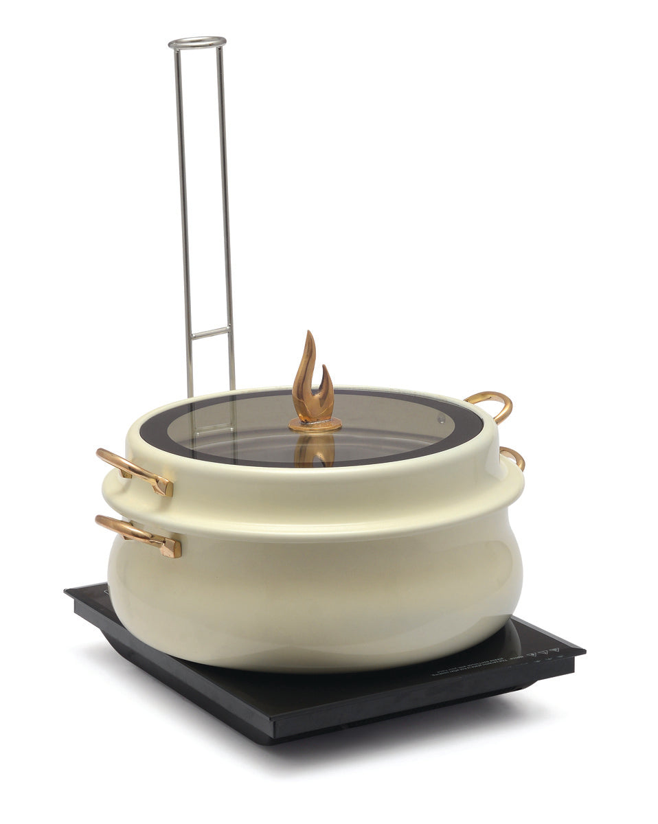 Stainless Steel Round 5 Ltrs  Chafing Dish, With Full Glass Lid. (Induction Heater not included)