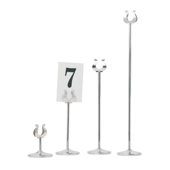 Stainless Steel Menu & Card Holder 4" 10cm 1pc