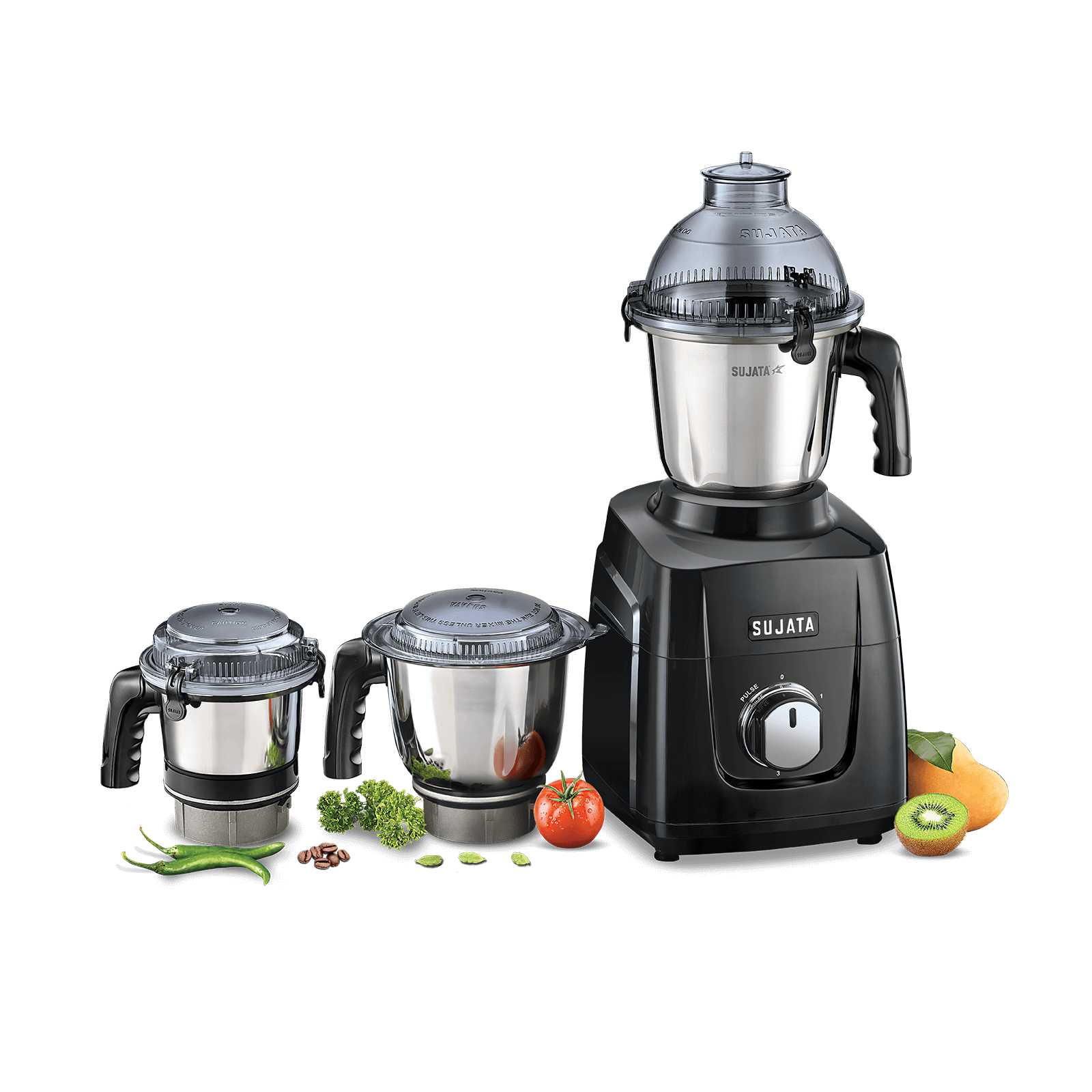 MG02 Sujata Mixer Grinder (The New Generation Mixer Grinder) Three Jar Mixer