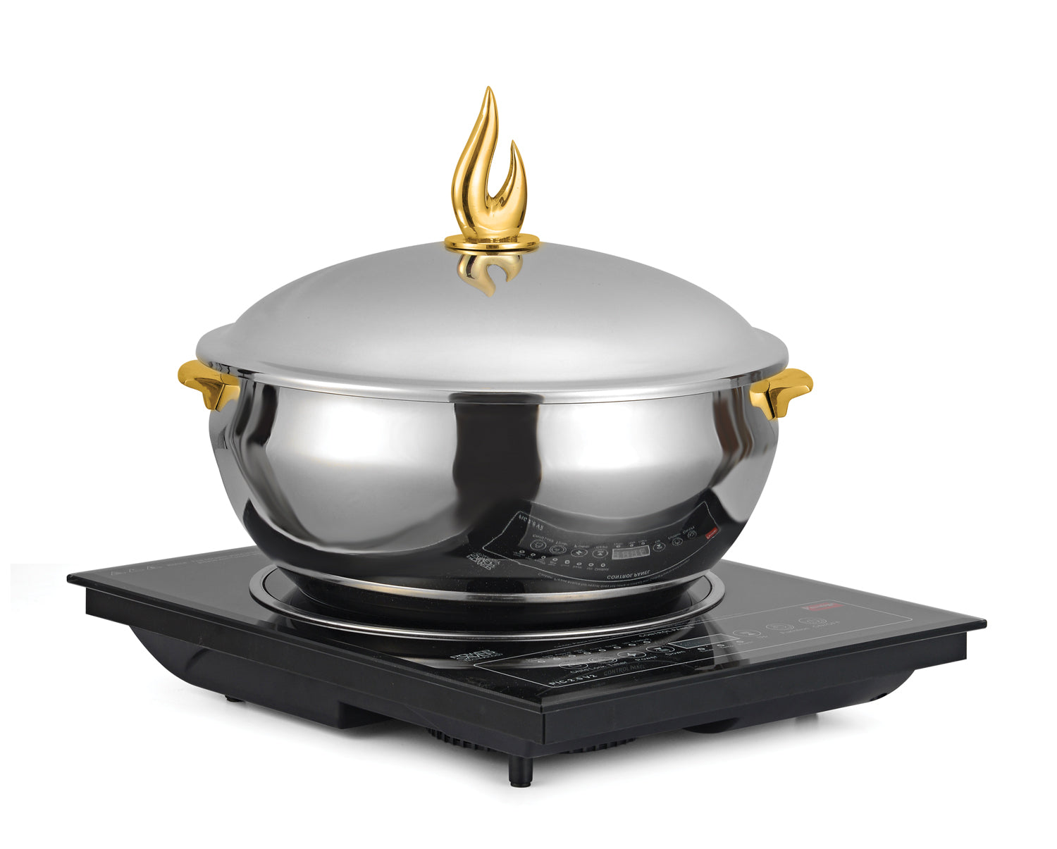 Stainless Steel Matka Type Chafing Dish. Can be used with Only Induction heater (Induction Heater/ Heating Plate Not Included).