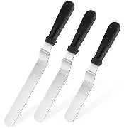 SS Spatula Offset With Black Plastic Handle 8.5"(22 cm)