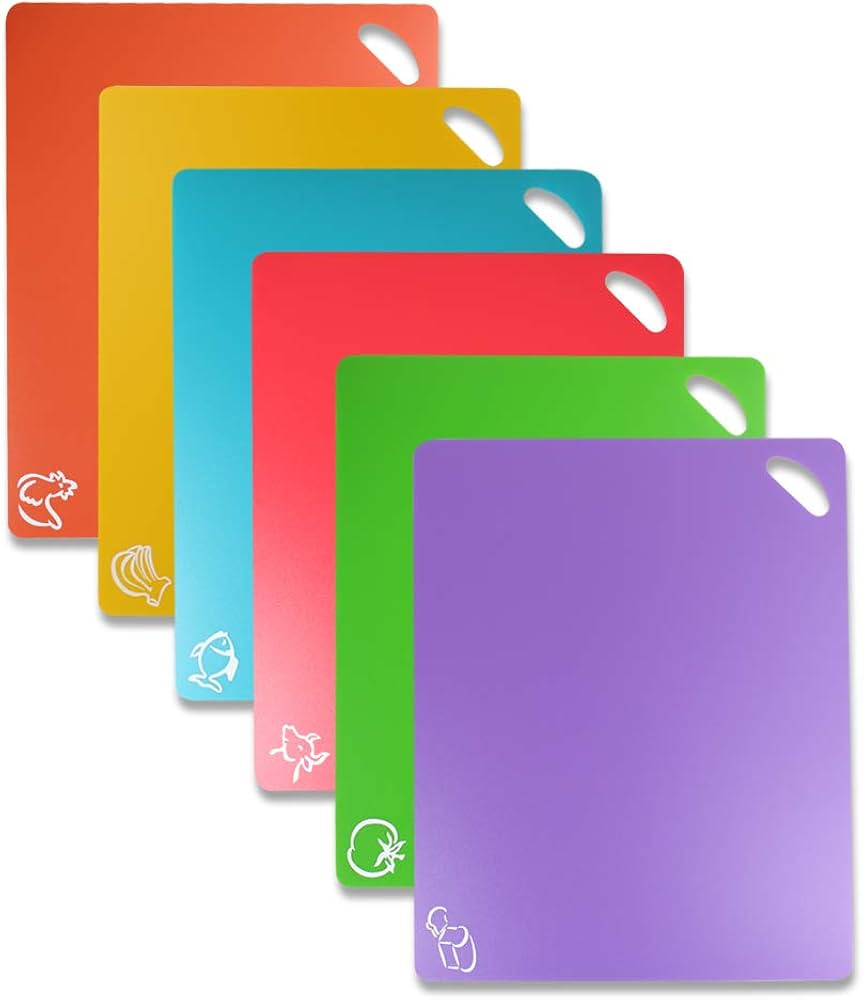 PE Chopping Board FLAT MIX Color - 45*32*2 Assorted colours with handle