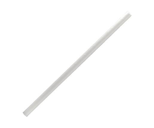 PAPER STRAW REGULAR- PLAIN WHITE 50PK