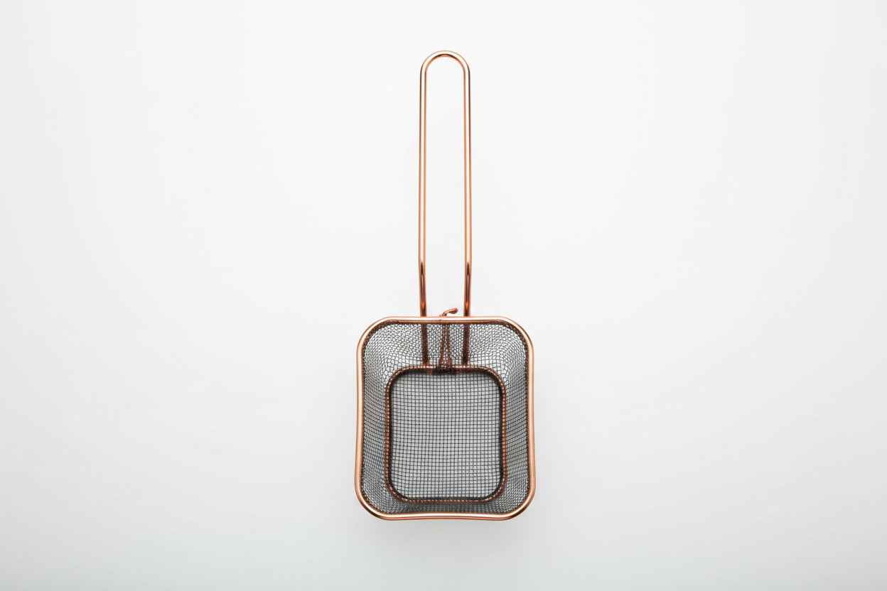 Stainless Steel Chips basket Wired - Rosegold & Black 10.5*9*6cm 1pc