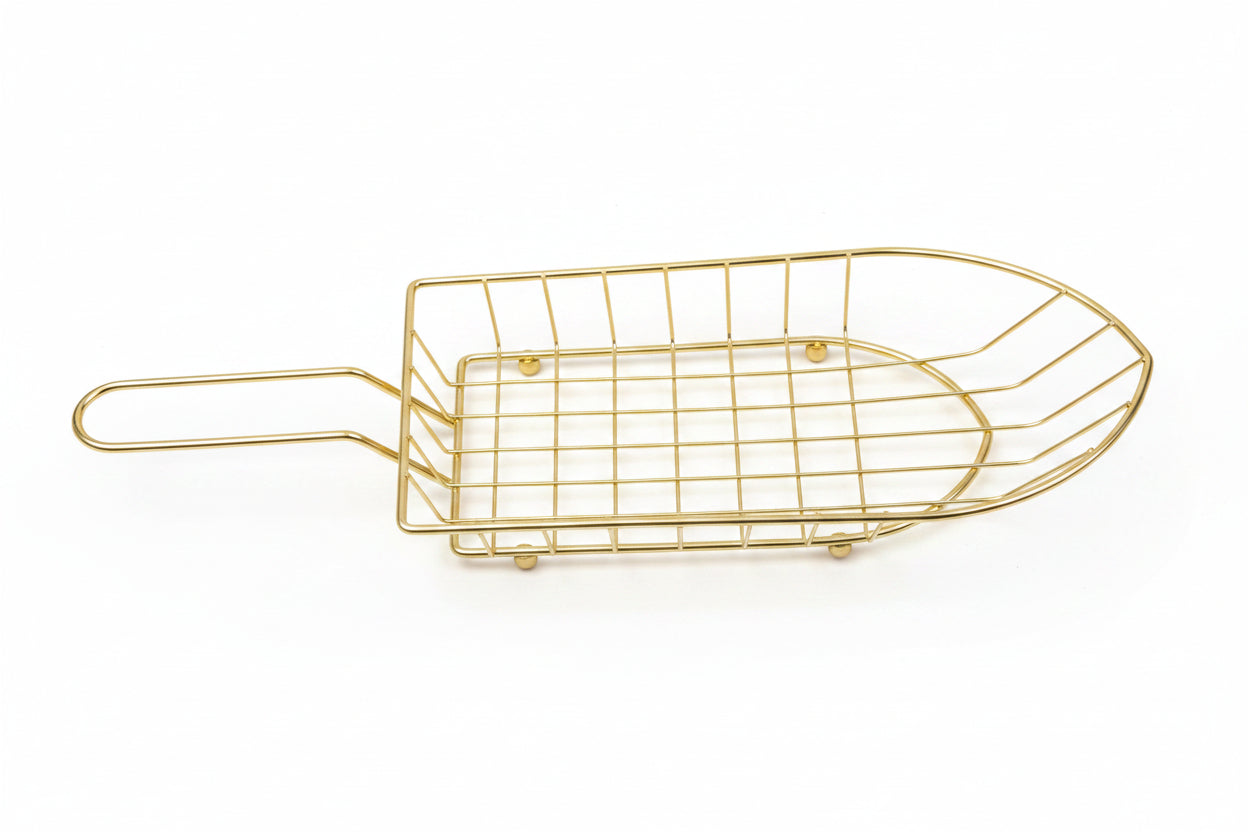 Breadbasket/ serving basket 24*12.5*4cm- GOLD 1pc