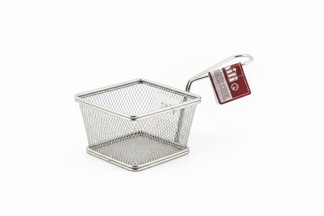 Stainless Steel Serving Basket 12.5*10*8.5