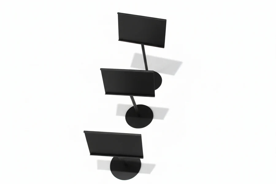 Stainless Steel Menu Holder black  19cm
