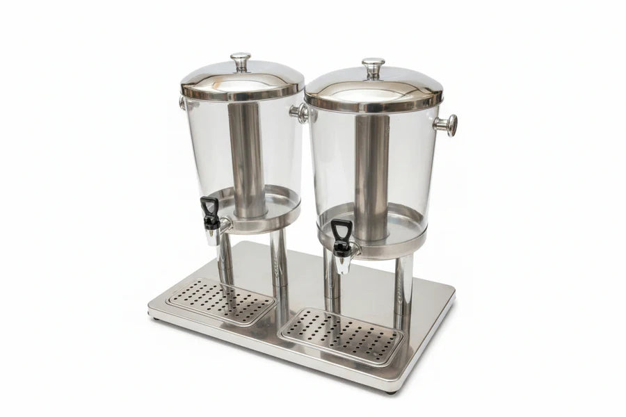 Double juice dispenser Manual 8L*2pc PC+stainless steel