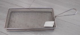 Rectangle Stainless Steel Serving basket 25*13*4.3cm 1pc- SILVER