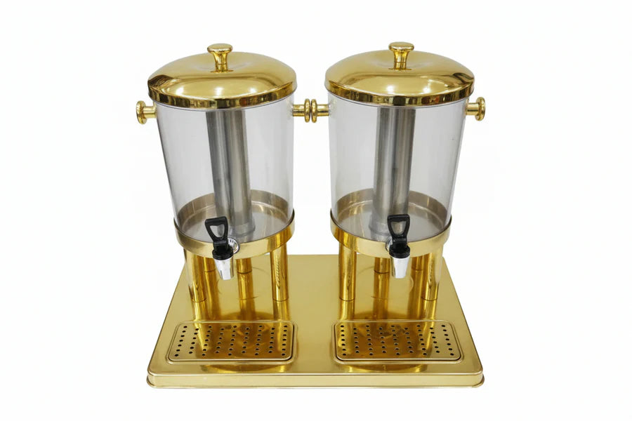 Double juice dispenser Manual  8L*2pc PC+stainless steel