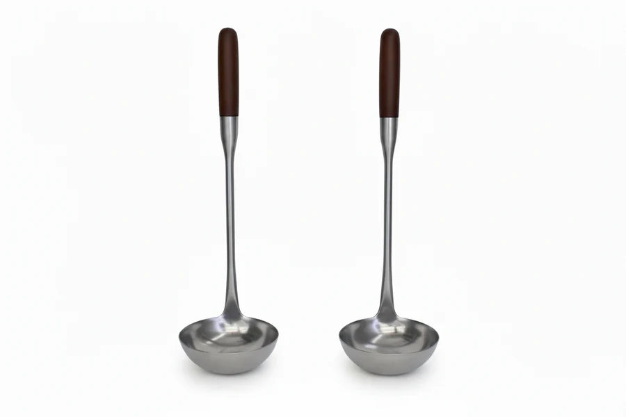 Stainless Steel Serving spoon With wooden handle Size 4 (44cmL) 1pc