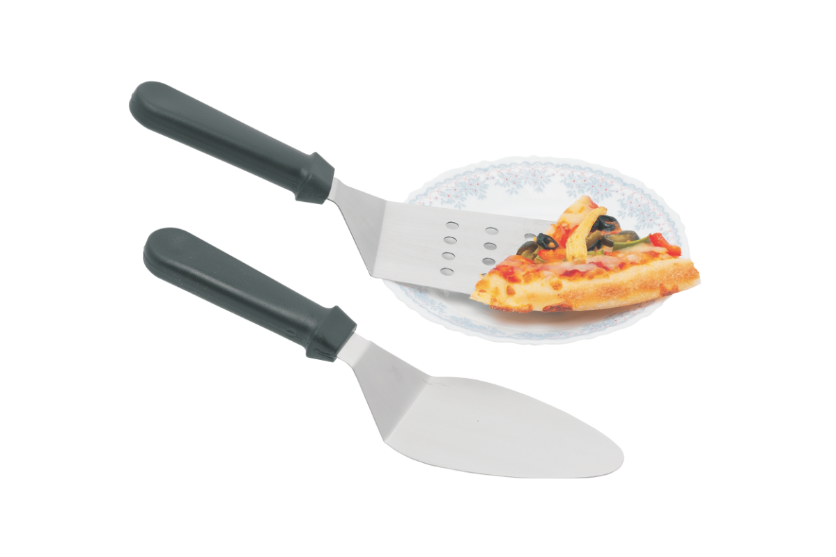 Pizza Server & Turner Perforated With Plastic Handle 11" 28cm 1PC