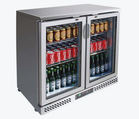 Thermaster Two Door Stainless Steel Bar Cooler
