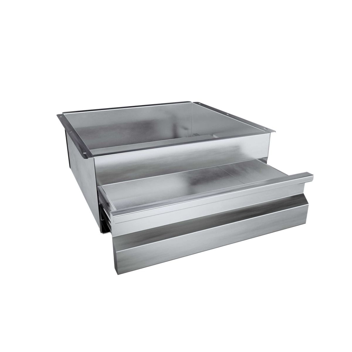 Compact Stainless Steel Drawer - No Locks