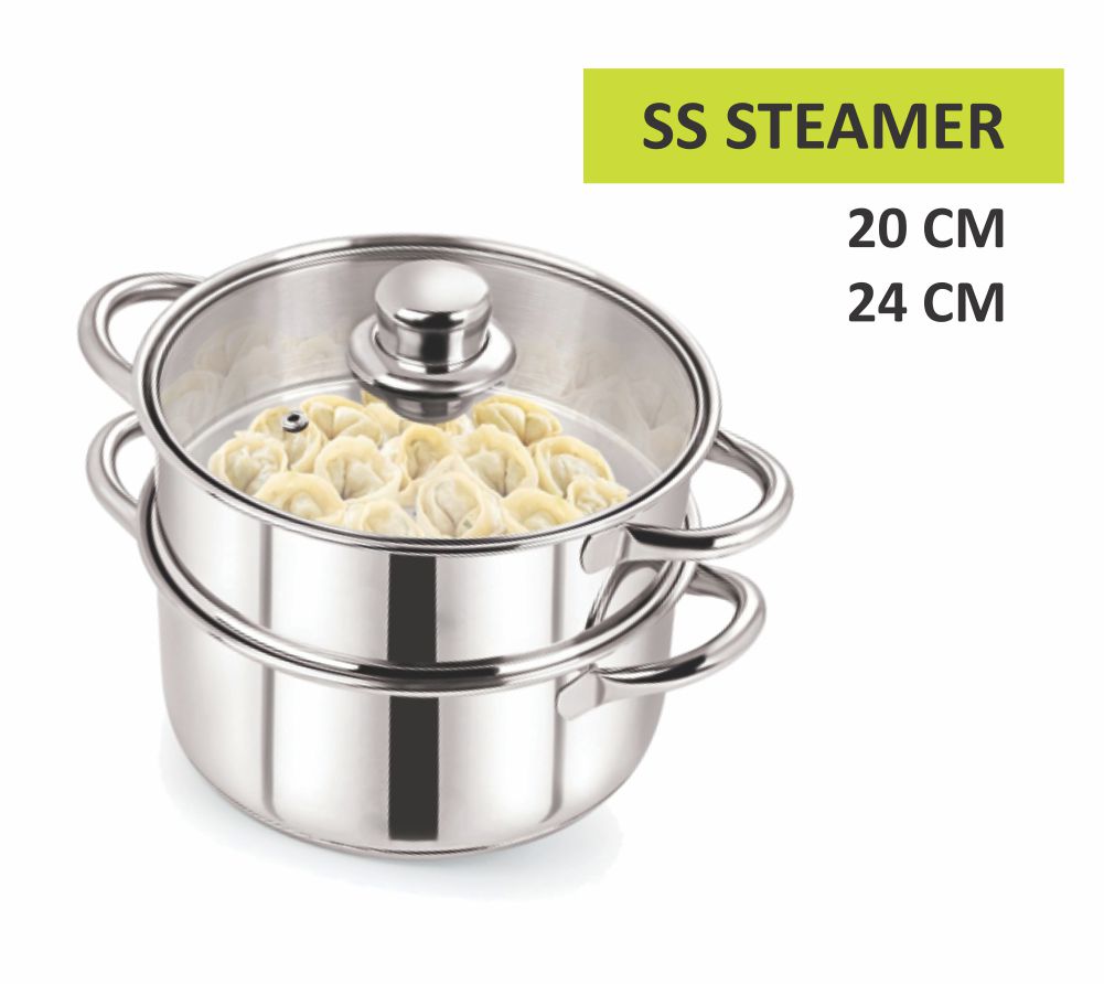 SS STEAMER 24cm /3 Tier