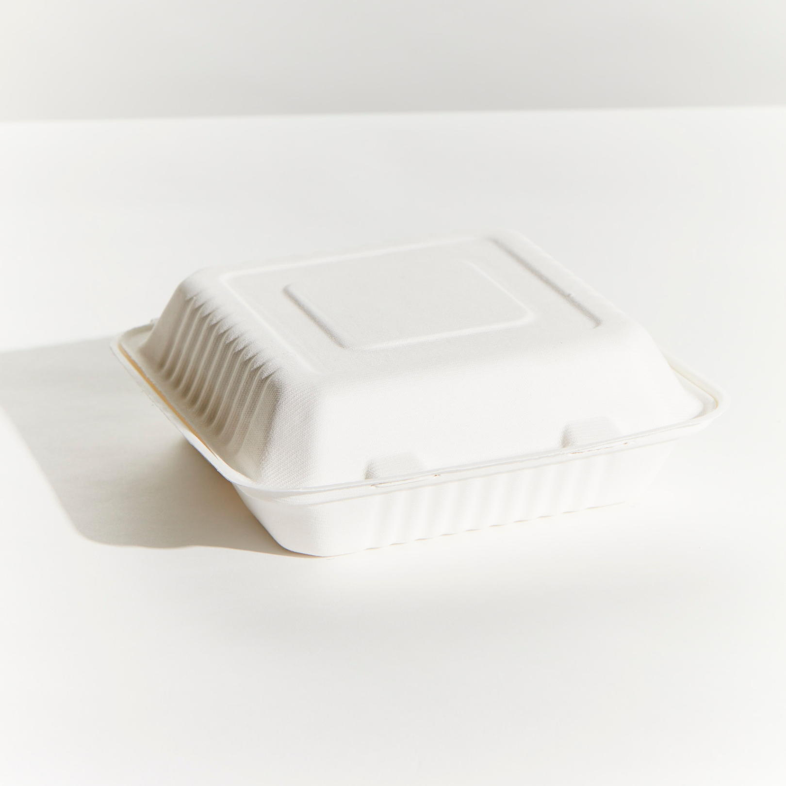 Sugarcane 3 Comp Large Dinner Box - White
