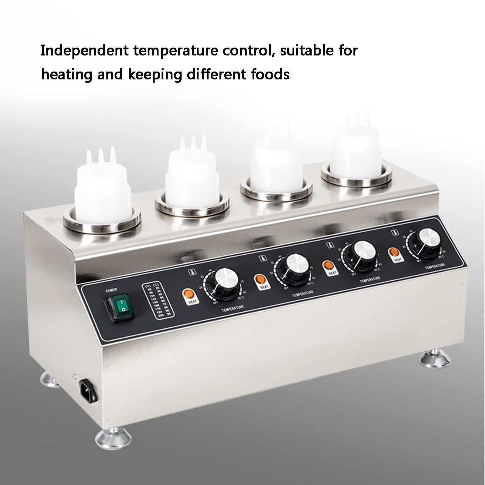 Electric 4 Sauce Warmer 530*250*230mm 320W