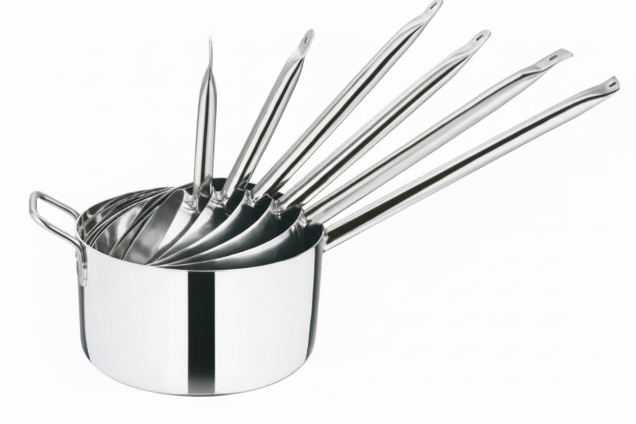 SS Sauce Pot With Handle 2mm Thickness 20X24