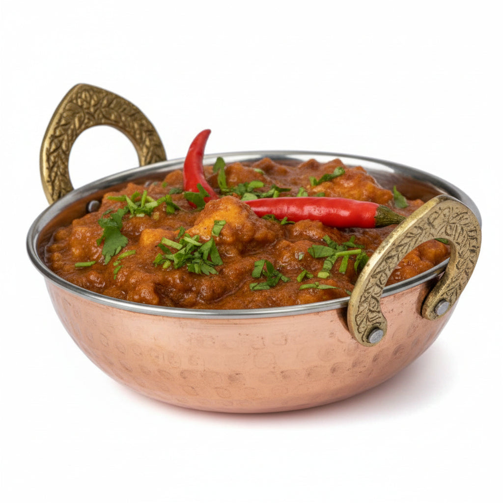 SS Serving Bowl with Copper Plating 17 X 5 Cm 1pc