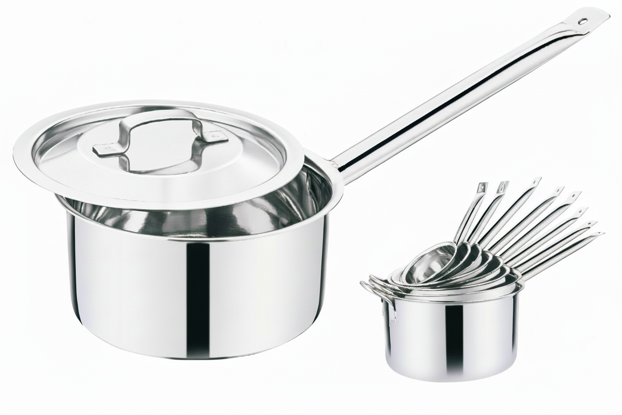 Stainless Steel Sauce Pan 2mm With Handle and Cover 20X24