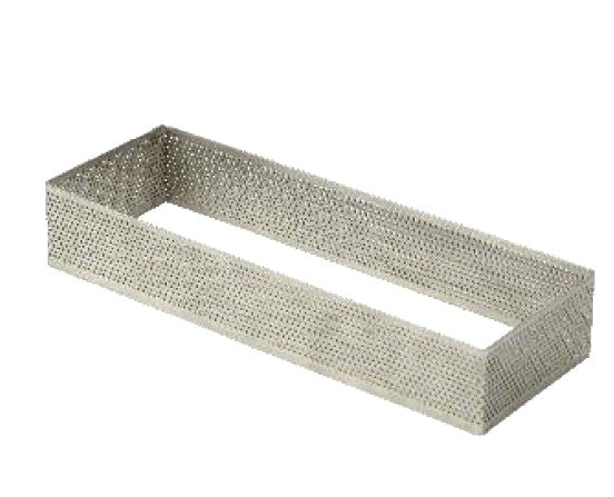 SS Cake Ring Rectangular Perforated 7x20x2cm. Ht 1PC