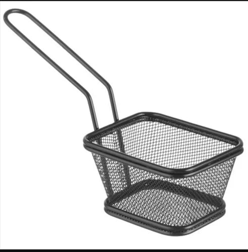 Stainless Steel Chips basket - BLACK  10.5*9*6cm 1PC