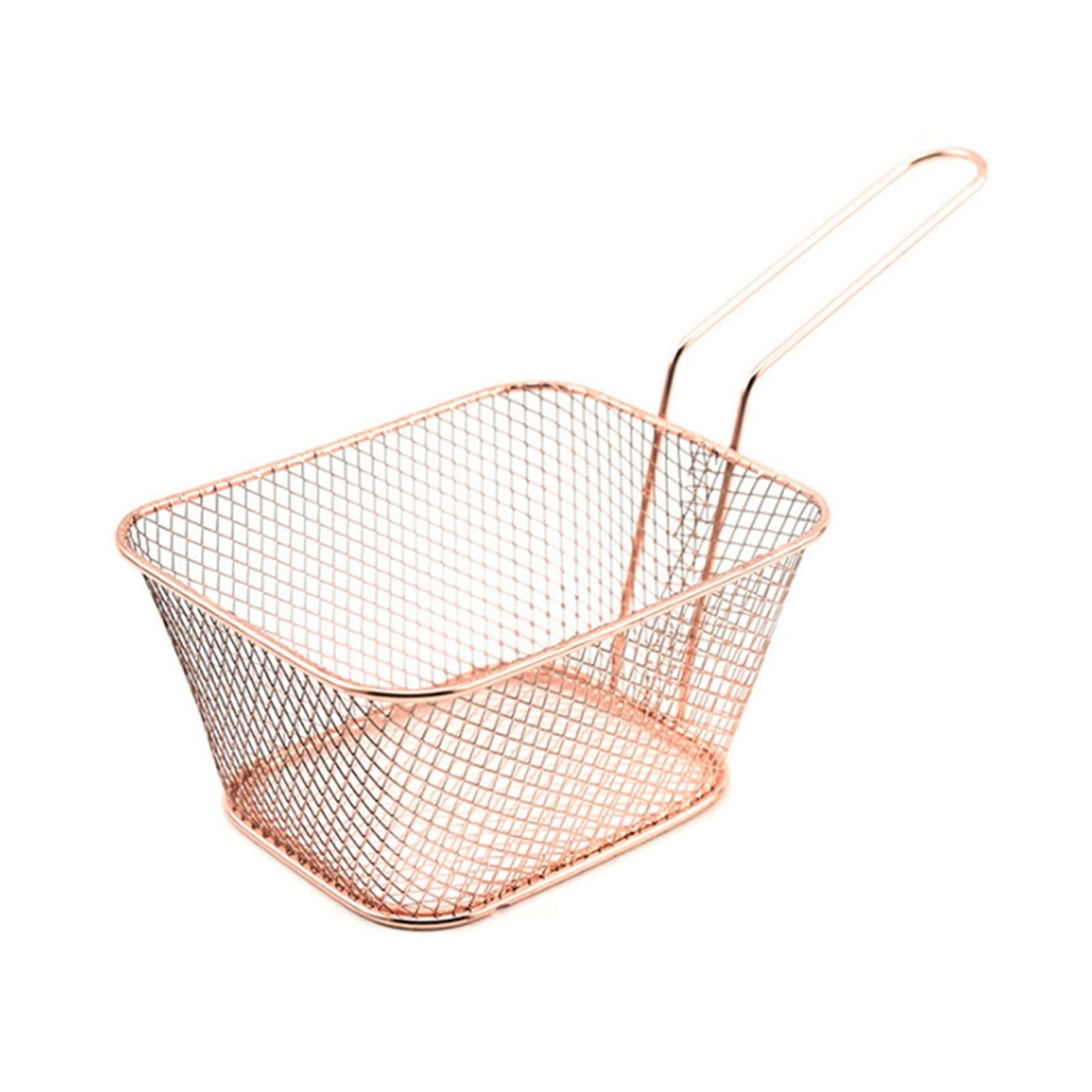 Stainless Steel Chips basket Wired- ROSEGOLD 10.5*9*6cm 1pc