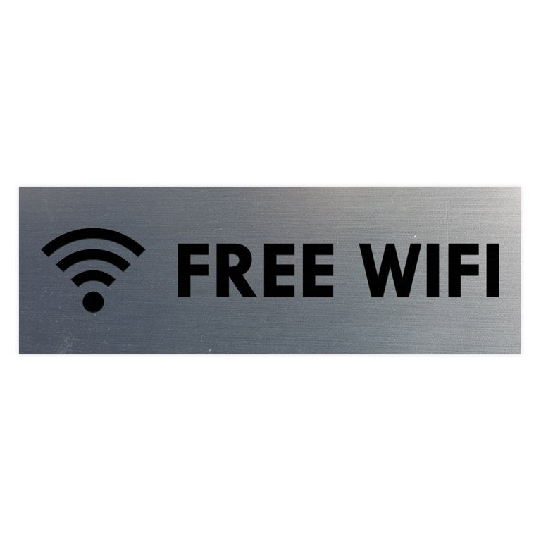 Stainless Steel Sign - FREE WIFI 5x5" 1pcs