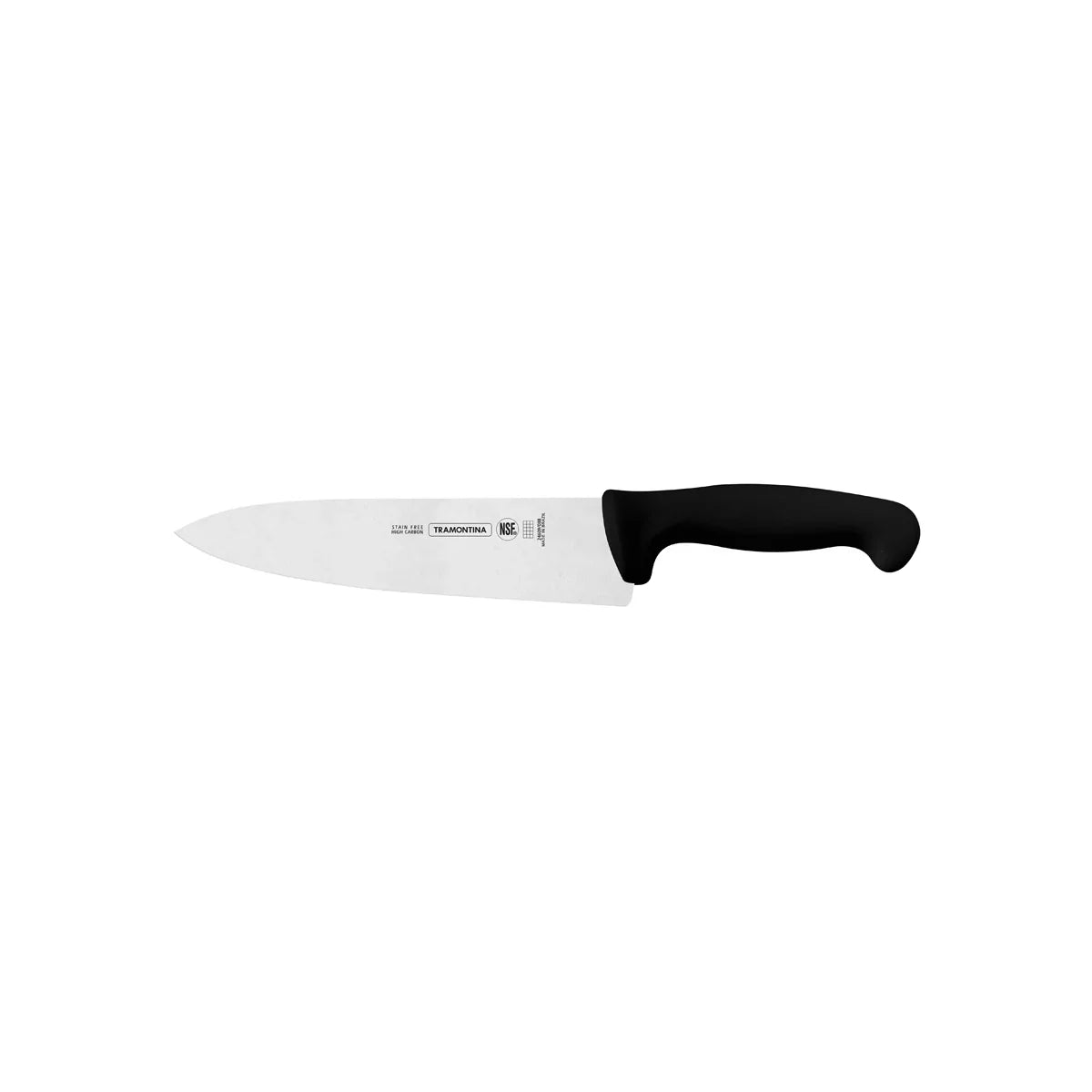 Professional Black Chef's Knife with Straight Edge 200mm