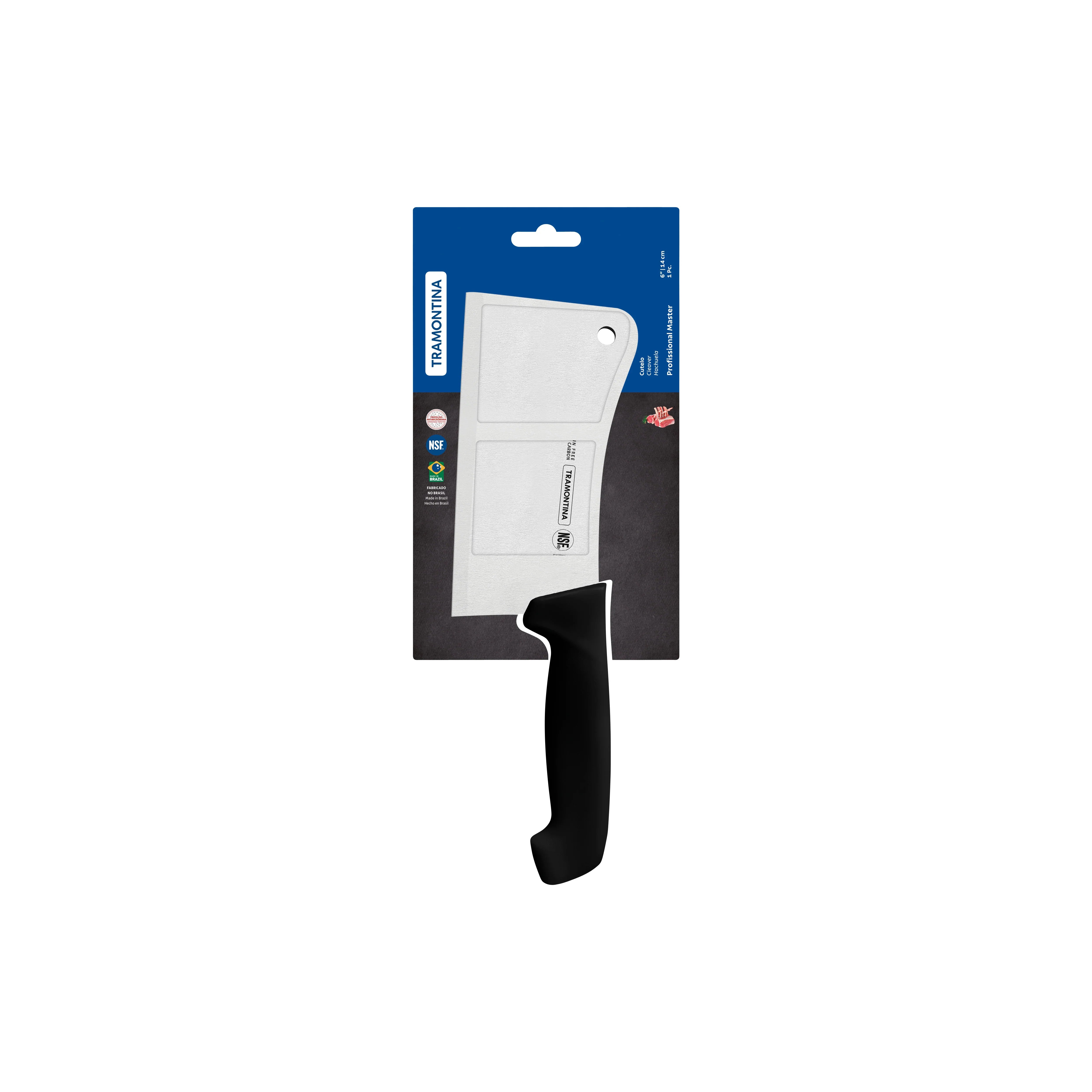 Professional Master Black Handle Heavy Kitchen Cleaver 150mm