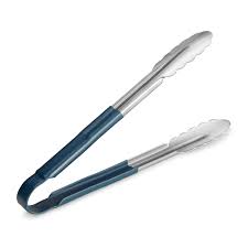 SS Utility Tongs 10 Inch with PVC handle- BLUE