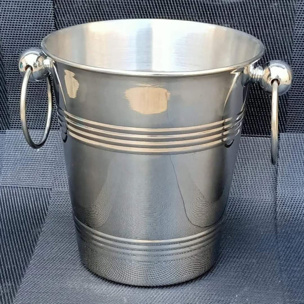 Wine Bucket W/Two Rib & Ring Hdl.20  X 20 Cm