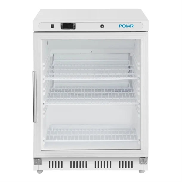 Polar C-Series Under Counter Display Fridge White 150Ltr