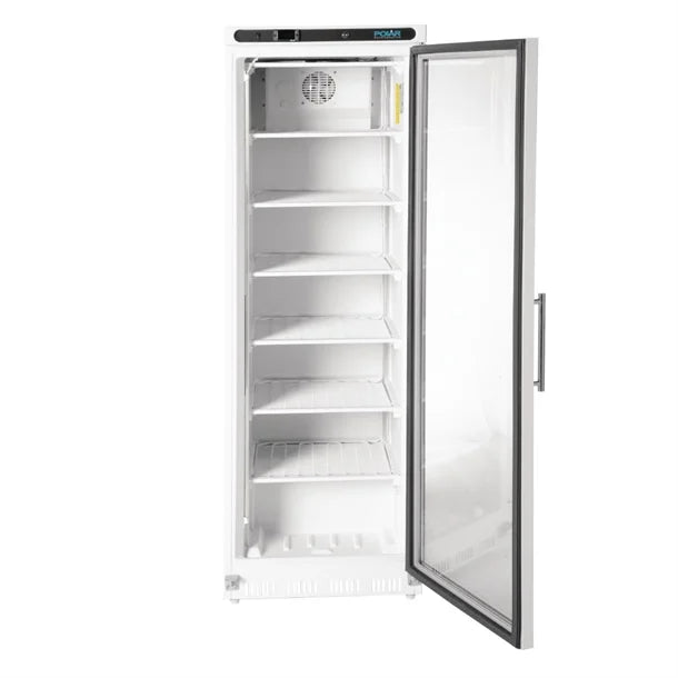 Polar C-Series Glass Door Display Freezer White 365Ltr